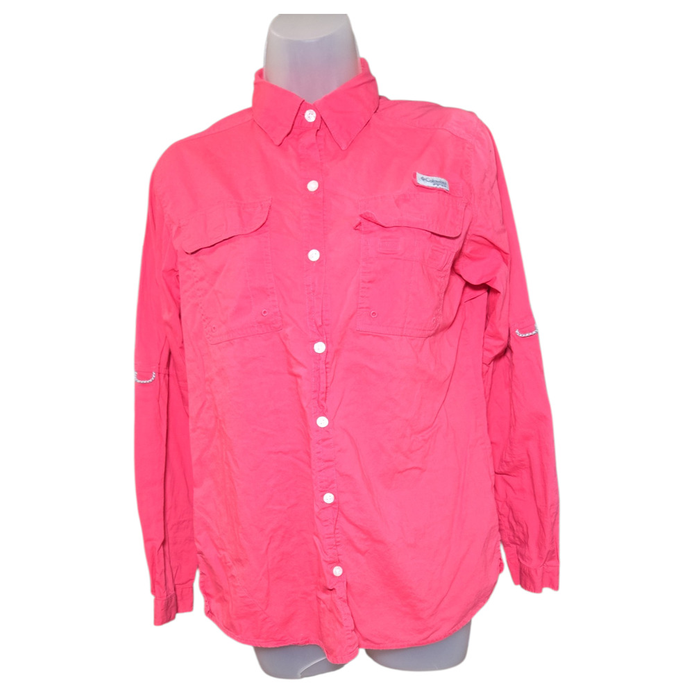 Columbia Wom Small Pink Long Sleeve PFG Top Fishing Camping Normcore Gorpcore